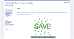 Desktop Screenshot of foothillsruralcommunityministry.org