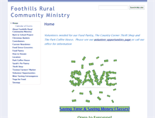 Tablet Screenshot of foothillsruralcommunityministry.org